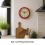 Vintage 50s Style Round Red Wall Clock Decor 8