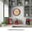 Vintage 50s Style Round Red Wall Clock Decor 9