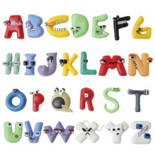 (10pcs) 26Pcs Q Version Cute Mini Letter Series Model Ornaments Alphabet Legend Colorful Resin Letter Figurines