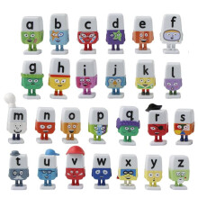 (4-6CM) Alphabet Lore Figure 26 Pcs Q Version Standing Letter Man Model Ornament Kids Educational Toy Gift