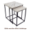 Marble Effect Set of 2 Nesting Tables Metal Frame 3