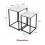 Marble Effect Set of 2 Nesting Tables Metal Frame 4