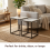Marble Effect Set of 2 Nesting Tables Metal Frame 6