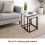 Marble Effect Set of 2 Nesting Tables Metal Frame 7