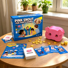(pink) You Laugh You Lose Family Party Board Game Interactive Funny Card Game for Adults Kids Multi-Player