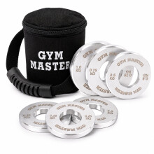 (Full Set (5kg)) GYM MASTER Pair of Chrome Olympic Precision Fractional Change Plates
