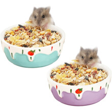 Ceramic Hamster Food Bowl – 2-Pack Small Animal Water & Food Bowl