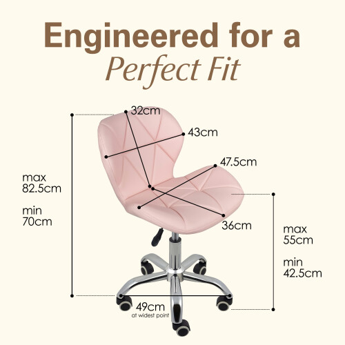 Charles Jacobs (Pink) Charles Jacobs Cushioned Swivel Office Chair 2