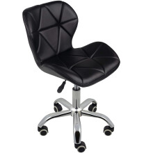 (Black) Charles Jacobs Cushioned Swivel Office Chair
