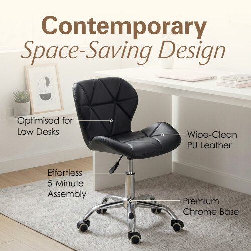 Charles Jacobs (Black) Charles Jacobs Cushioned Swivel Office Chair 2