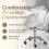 Charles Jacobs (White) Charles Jacobs Cushioned Swivel Office Chair 3