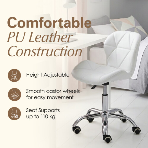 Charles Jacobs (White) Charles Jacobs Cushioned Swivel Office Chair 2