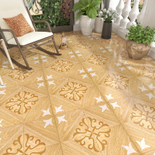 Self-Adhesive PVC Floor Tiles Fashionable Solid 12 Pieces 30x30 cm Yellow — pvc floor tiles, self adhesive tiles
