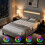 Comfy Living (3ft Single, With Lucy Mattress) Light Grey Fabric Modern Bed Frame With LED 3ft 4ft 4ft6 5ft 4
