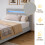 Comfy Living (3ft Single, With Kerri Mattress) Light Grey Fabric Modern Bed Frame With LED 3ft 4ft 4ft6 5ft 5