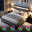 Comfy Living (4ft Small Double, No Mattress) Dark Grey Fabric Modern Bed Frame With LED 3ft 4ft 4ft6 5ft 4