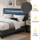 Comfy Living (4ft Small Double, No Mattress) Dark Grey Fabric Modern Bed Frame With LED 3ft 4ft 4ft6 5ft 5