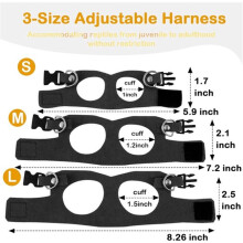 Bearded Dragon Leash & Harness Set – 3-Size Reptile Leash for Lizards