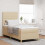 VidaXL vidaXL LED Boxspringbett mit Kopfteil Creme 90 x 190 cm Stoff 1