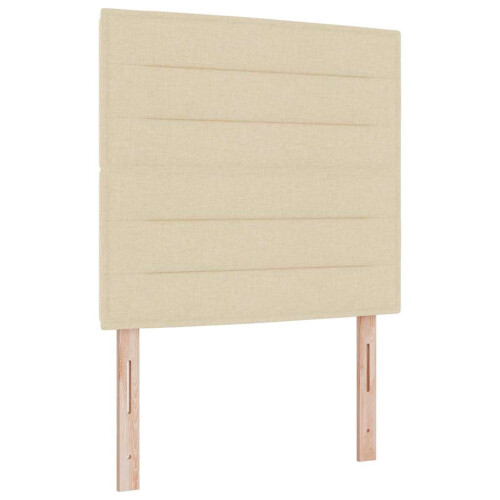 VidaXL vidaXL LED Boxspringbett mit Kopfteil Creme 90 x 190 cm Stoff 1