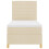 VidaXL vidaXL LED Boxspringbett mit Kopfteil Creme 90 x 190 cm Stoff 8