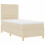 VidaXL vidaXL LED Boxspringbett mit Kopfteil Creme 90 x 190 cm Stoff 6