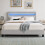 Comfy Living (4ft6 Double, No Mattress) Light Grey Fabric Modern Bed Frame With LED 3ft 4ft 4ft6 5ft 2