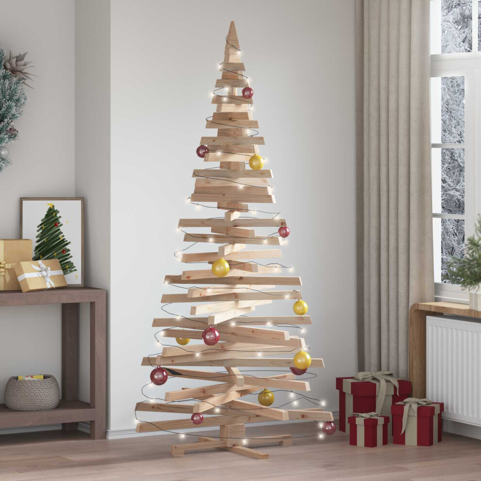 Vidaxl (Natural (Unfinished), 210 Cm) Christmas Trees Kotka 60 Cm Solid Pine Wood Natural