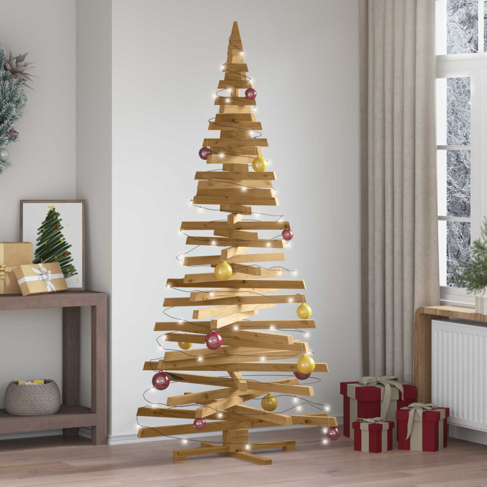 Vidaxl (Brown Finish, 210 Cm) Christmas Trees Kotka 60 Cm Solid Pine Wood Natural