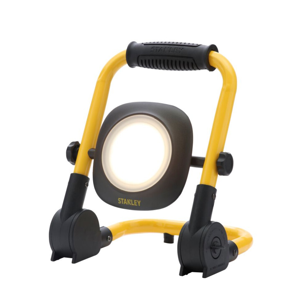 Stanley Portable 30 Watt Work Light Outdoor Black Yellow Foldable LED Floodlight - Image 2