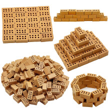 1:16 Scale Mini Bricks, Realistic Miniature Clay Bricks for Diorama, Garden Railway, Architecture Model Building Supplies, Red, 300 PCS