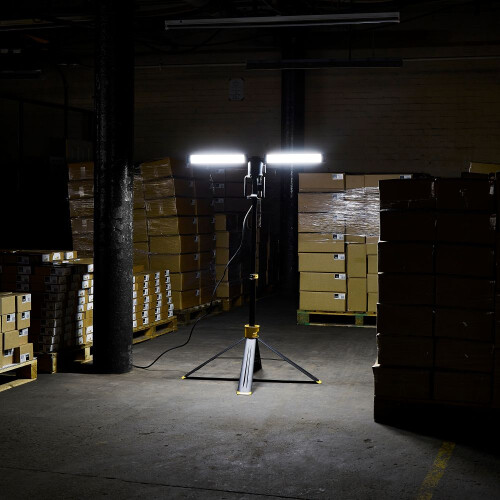 Stanley Twin 40W LED Tower Worklight Yellow, Black 2