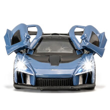 1/32 Scale McLaren Senna Super Car Model, Zinc Alloy Pull Back Sports Car Toy with Sound and Light, Toy Vehicles for Kids Boys Girls Gift Blue