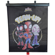 (One Size, Black - Spidey) 2PCS Car Window Sun Shades UV Protection Blinds