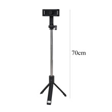 (70 cm, Black) Bluetooth Selfie Stick Tripod with Wireless Remote