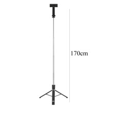 (170 cm, Black) Bluetooth Selfie Stick Tripod with Wireless Remote