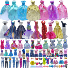 60PCs Doll Clothes Gift Set for 11.5 inch Doll and Barbie: 4 Wedding Gowns, 2 Evening Dresses, 8 Fashion Dresses, 6 Casual Outfits
