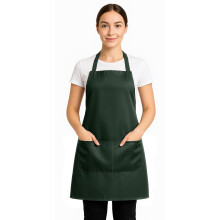 (73 x 63 cm, Green) Kitchen Chef Apron Waterproof Pocket Unisex Gown