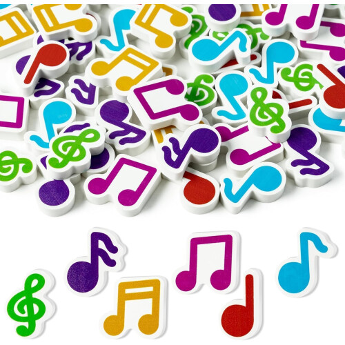 120Pcs Music Mini Eraser Bulk - Musical Note Pencil Rubber Eraser