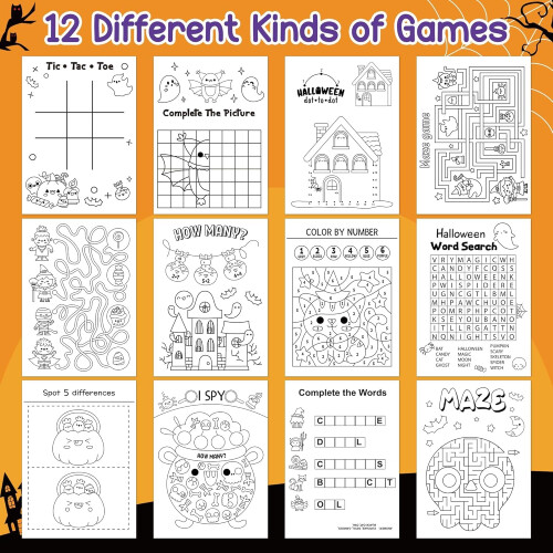Mini Halloween Activity Books for Party Favours Activity Set 2