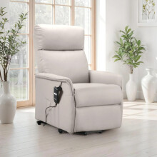 Helena Rise & Recline Chair- Pebble Faux Leather