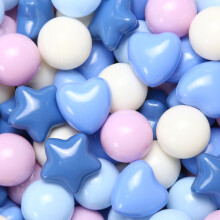 GOGOSO Ball Pit Balls 100 200 500 Pcs,Plastics Balls for Baby Toddlers Kids, Stars Hearts Shape for Pool,Play Tent,Party