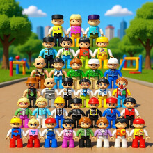 34 Pcs Everyday Life Character Building Blocks Compatible with LEGO Minifigures