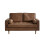 Henley 2 Seater Sofa Brown Faux Leather 3
