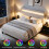 Comfy Living (5ft Kingsize, No Mattress) Light Grey Fabric Modern Bed Frame With LED 3ft 4ft 4ft6 5ft 4
