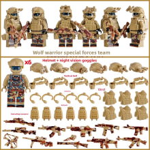 6 models Special Forces Fit Lego Mini Figures Blocks Set Wolf Warrior