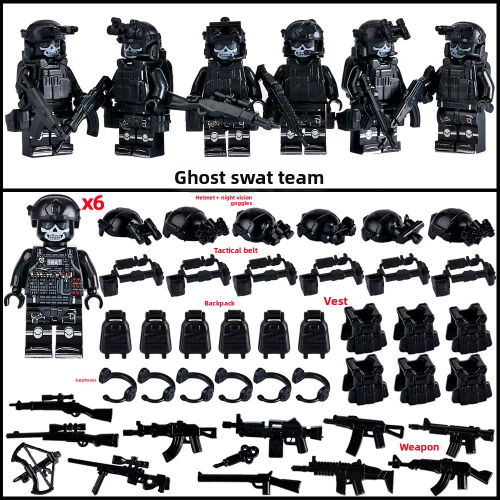 6 models Special Forces Fit Lego Mini Figures Blocks Set Ghost