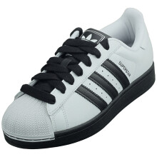 (40 2/3) adidas SUPERSTAR II Fashion Trainers Unisex in Weiß Schwarz