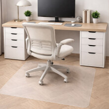 Marvelux Large PVC Office Chair Mat for Hard Floors 120 x 150cm, Rectangular