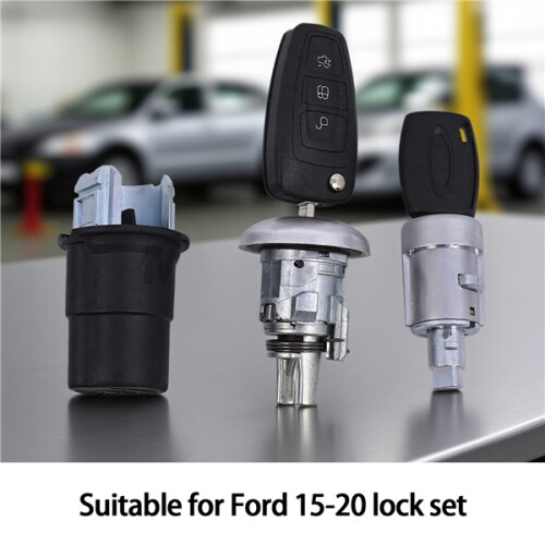 Durable Complete Lock Set compatible with Ford Transit Custom MK8 Flip Remote Key Key Blade 2